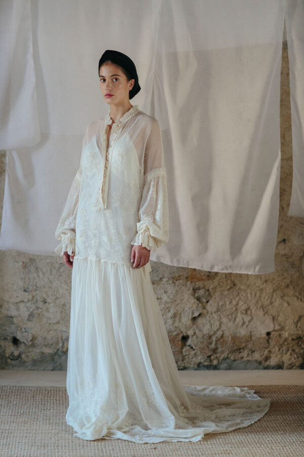 Traje de novia de dos vestidos