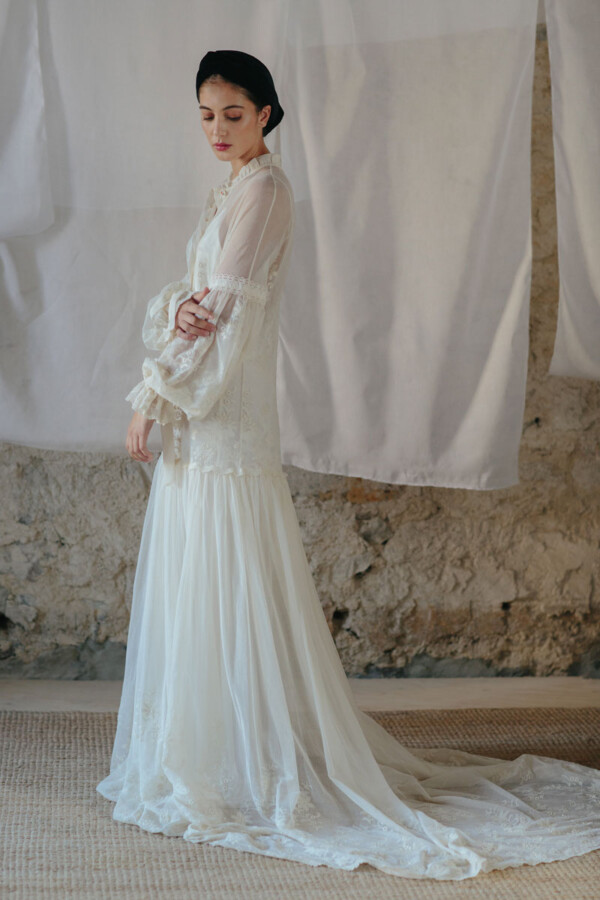 Traje de novia de dos vestidos