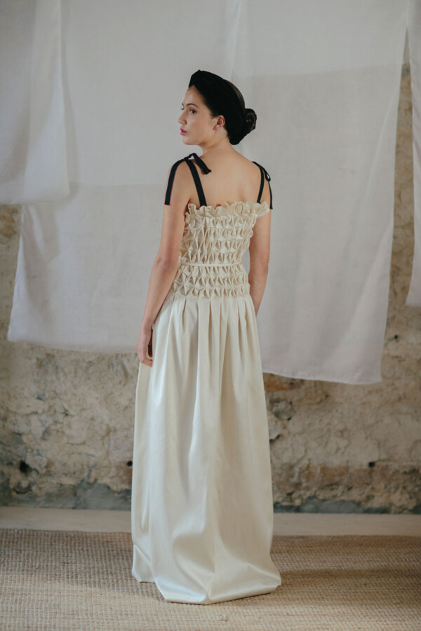 Vestido de novia de seada italiana